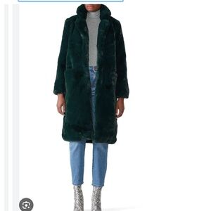 Apparis Laure Green Faux Coat